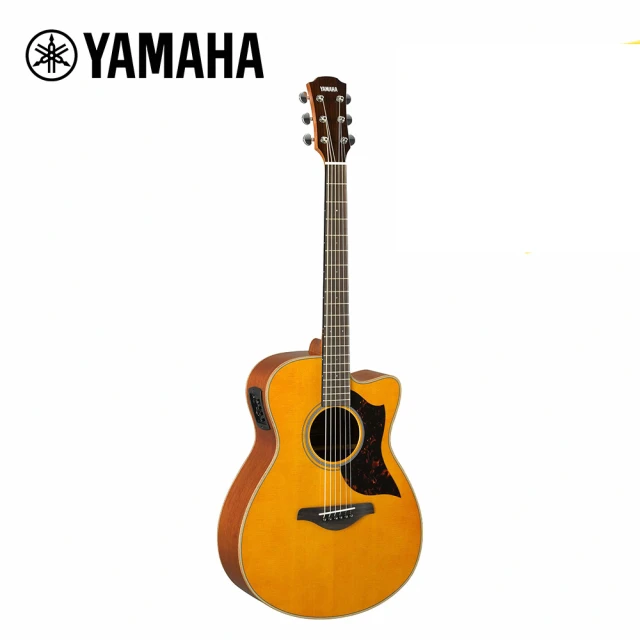 【Yamaha 山葉音樂】AC1M VN 電民謠木吉他 復古原木色款(原廠公司貨 附贈專用琴袋 背帶 彈片)