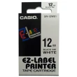 【CASIO 卡西歐】標籤機專用色帶-12mm白底黑字(XR-12WE1)