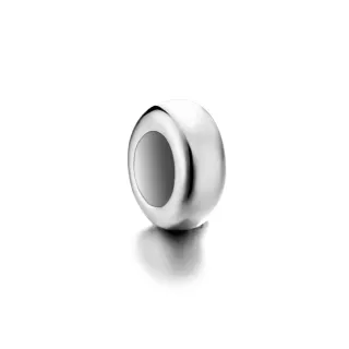 【Angemiel 安婕米】925純銀珠飾 固定珠 簡約(銀)