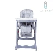 【L.A. Baby】多功能高腳餐椅-腳踏可調款(4色選購大象桃紅色、藍色、螢光色、點點灰白)