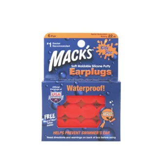 【Macks】美國  兒童矽膠耳塞 6副裝 防噪音 飛行 游泳 適用