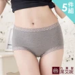 【SHIANEY 席艾妮】5件組 台灣製 竹炭纖維 中高腰蕾絲內褲 抑菌消臭