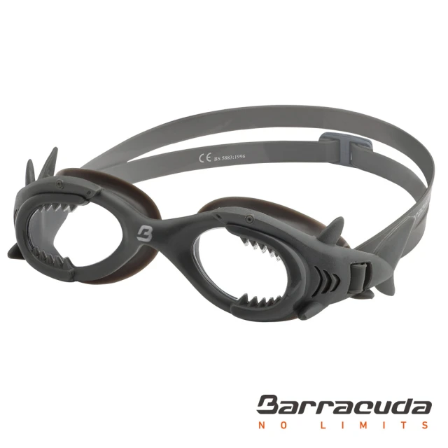 【美國巴洛酷達Barracuda】SHARK #13020 兒童防霧泳鏡-鯊魚(抗UV防霧7-15歲鯊魚造型泳鏡)