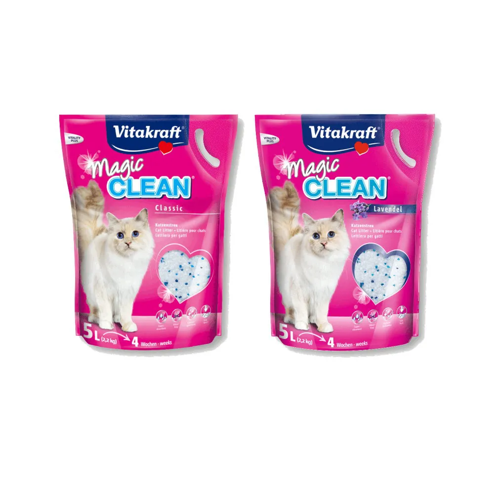 【德國Vitakraft】VITA Magic clean神奇抗菌水晶貓砂 5L/2.2kg*2包組(貓砂)