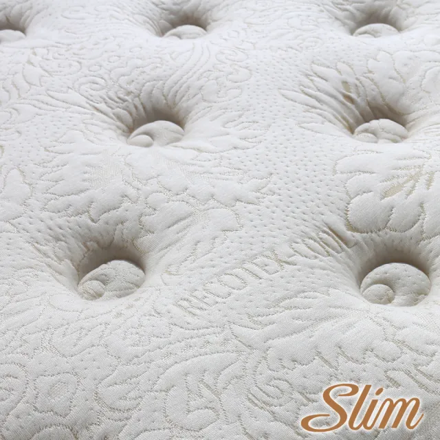 【SLIM 紓壓型】蠶絲乳膠涼感防蹣獨立筒床墊(雙人5尺)