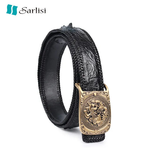 【Sarlisi】臻品真皮包包 鱷魚皮皮帶男士商務腰帶