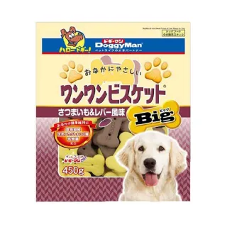 【Doggy Man】大型犬用甜薯雞肝消臭餅乾 450g(狗零食  狗餅乾)