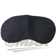 【OMAX】舒適植絨頸枕1入+高級眼罩1入(12H)