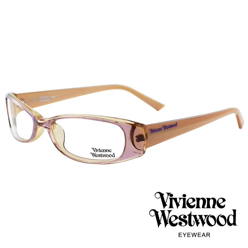 【Vivienne Westwood】英國薇薇安魏斯伍德素面極簡時尚光學眼鏡(粉  VW192M02)