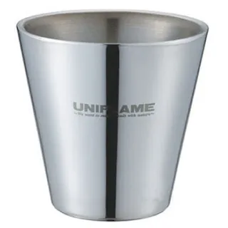 【日本 UNIFLAME】18-8 食品級 不鏽鋼 SUS雙層斷熱鋼杯_400ml/保溫杯.茶杯.杯子.環保杯(666289_兩入組)