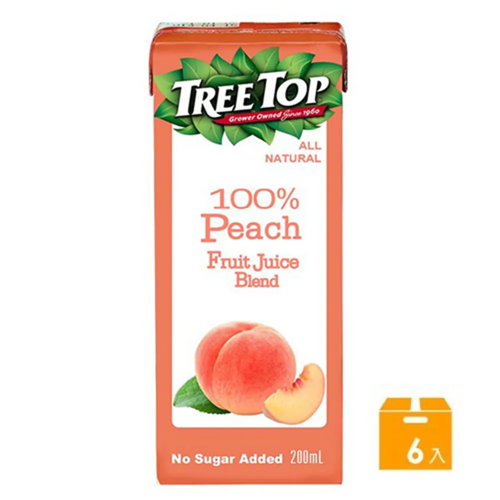 【Tree Top 樹頂】100%水蜜桃綜合果汁200mlx6入