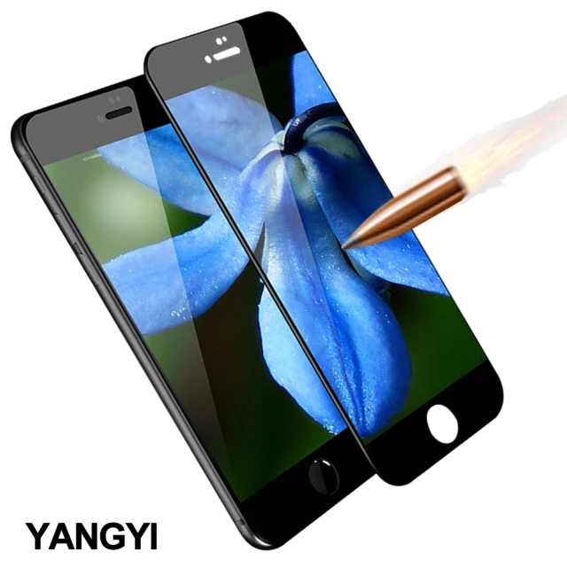 【YANG YI 揚邑】Apple iPhone 6 / 6s Plus 5.5吋 滿版軟邊鋼化玻璃膜3D曲面防爆抗刮保護貼(黑色)