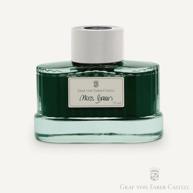 【GRAF VON FABER-CASTELL】伯爵頂級瓶裝墨水-鮮苔綠(耐光、耐水、耐化學藥劑)