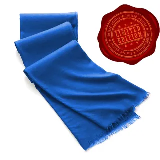 【5TH AVE】第五大道 400支紗  羊絨 圍巾 / 披肩(西班牙藍)