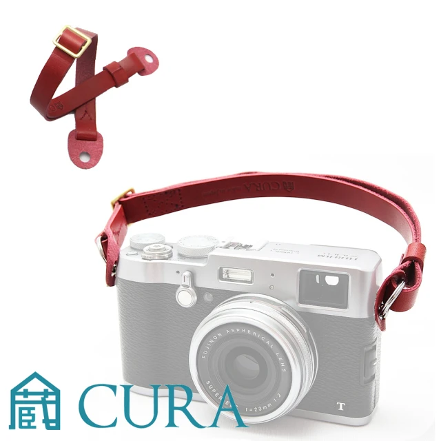 【日本3I CURA】皮革相機手腕帶(酒紅)-SHSL-100