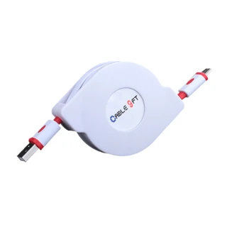 【GCOMM】GCOMM micro-USB 強固型高速充電傳輸伸縮扁線 1米 熱情紅(伸縮扁線)