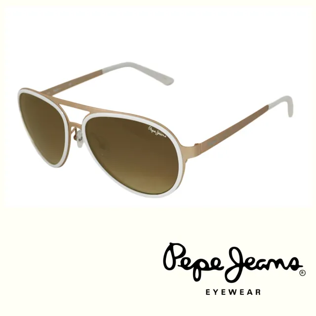 【Pepe Jeans】英倫時尚經典復古風格太陽眼鏡(PJ7111MC3  咖啡)