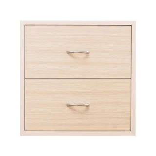【南亞塑鋼】1.3尺二抽收納櫃/床頭櫃/置物櫃(白橡色)
