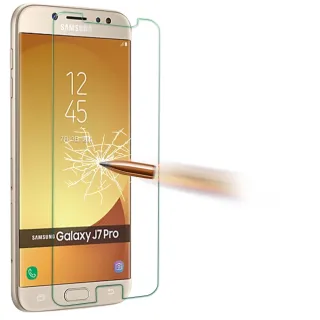【YANG YI 揚邑】Samsung Galaxy J7 Pro 5.5吋 鋼化玻璃膜9H防爆抗刮防眩保護貼