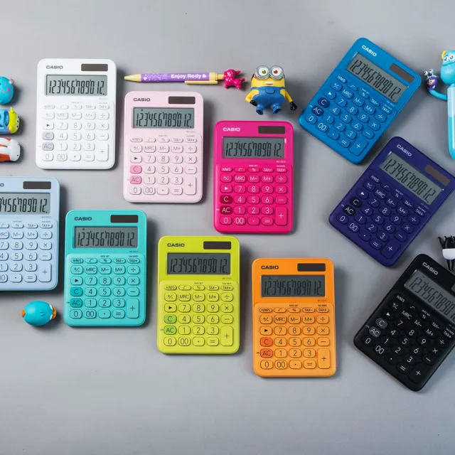 CASIO 卡西歐】12位元繽紛馬卡龍色系便利型計算機-蘇打藍(MS-20UC-LB