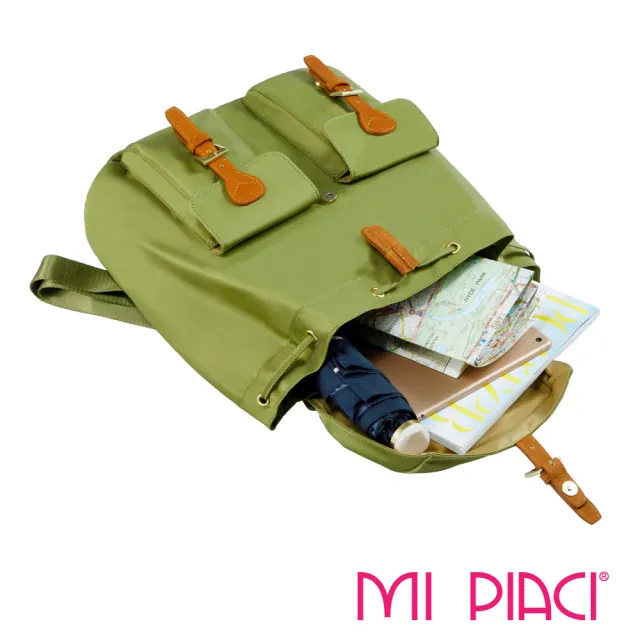 【MI PIACI】MI PIACI-PANDORA系列雙口袋翻蓋後背包三色-18805xx