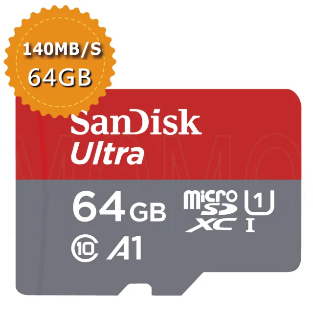 【SanDisk 晟碟】Ultra 64GB microSDXC A1 記憶卡140MB/s(平行輸入)