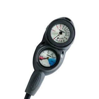 【AQUATEC】潛水兩用錶組 深度錶 殘壓錶 含夜間螢光顯示(GP-200)