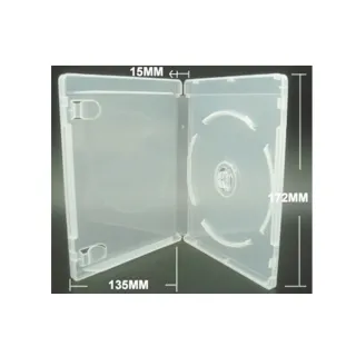 【臺灣製造】臺灣製造單片裝15mm霧透藍光盒/CD盒/DVD盒/光碟盒/有膜(10個)