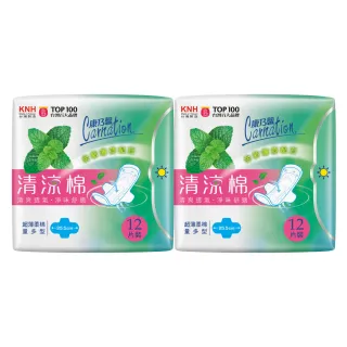 【康乃馨】清涼棉衛生棉量多型12片2入裝(12片/包；2包/組)