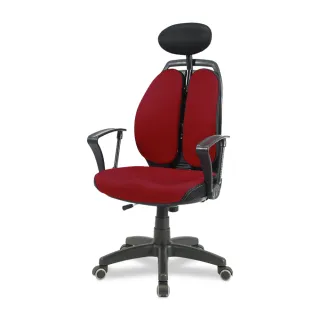 【DonQuiXoTe】韓國原裝Credo雙背人體工學椅紅(人體工學椅)