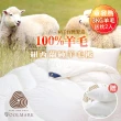 【JAROI】台灣製100%紐西蘭進口純天然羊毛冬被3KG重量級(送舒眠枕2入)