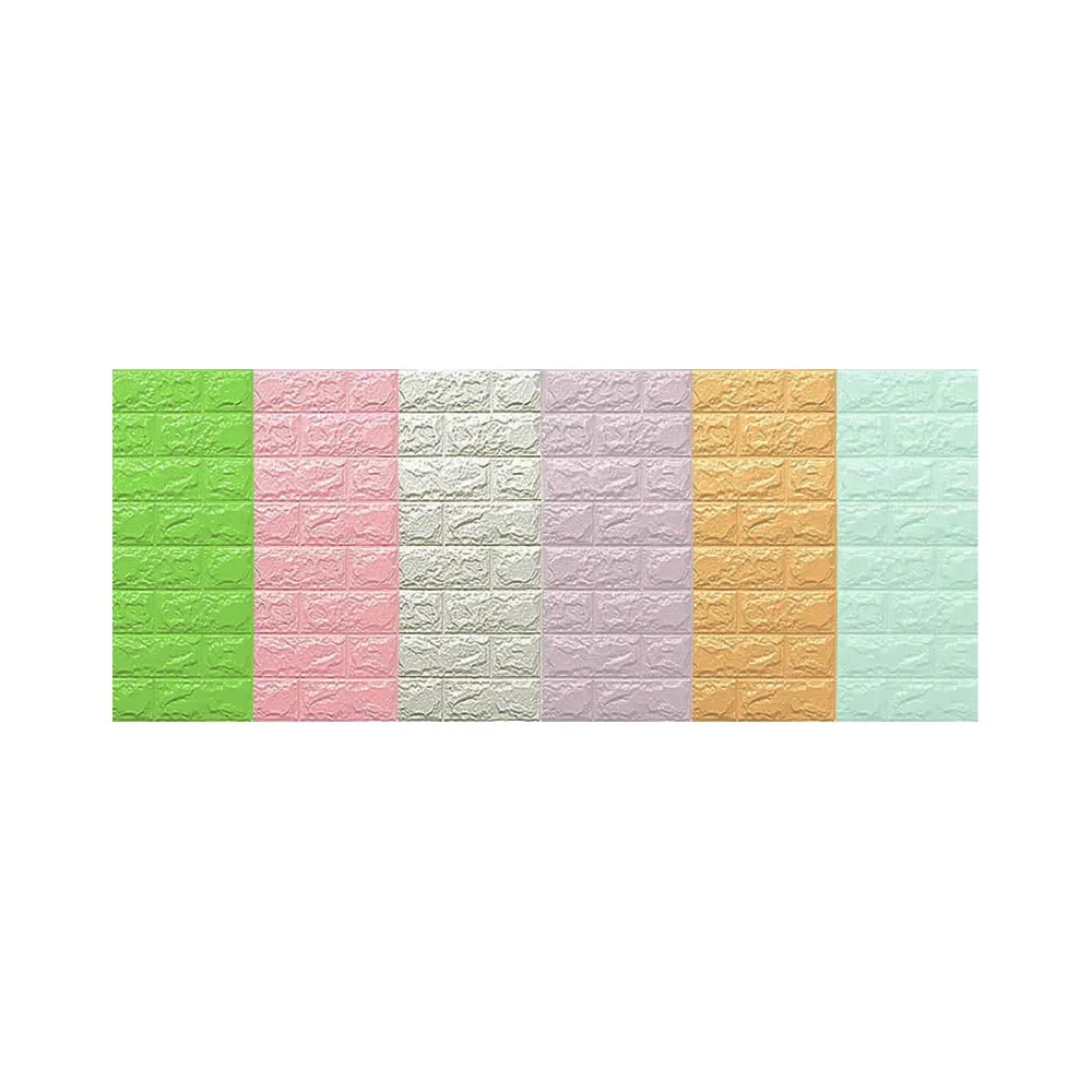 【LOG 樂格】3D立體 磚形環保防撞美飾牆貼 -櫻花粉X5入(防撞壁貼/防撞墊)