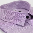 【金安德森】紫色寬格窄版長袖襯衫-fast