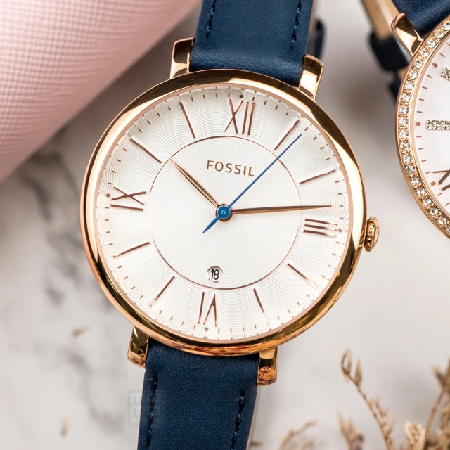 FOSSIL 公司貨 經典淑女優雅三指針腕錶(ES3843)