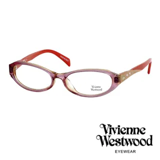 【Vivienne Westwood】英國薇薇安魏斯伍德復古晶鑽造型框光學眼鏡(紅 VW193M04)