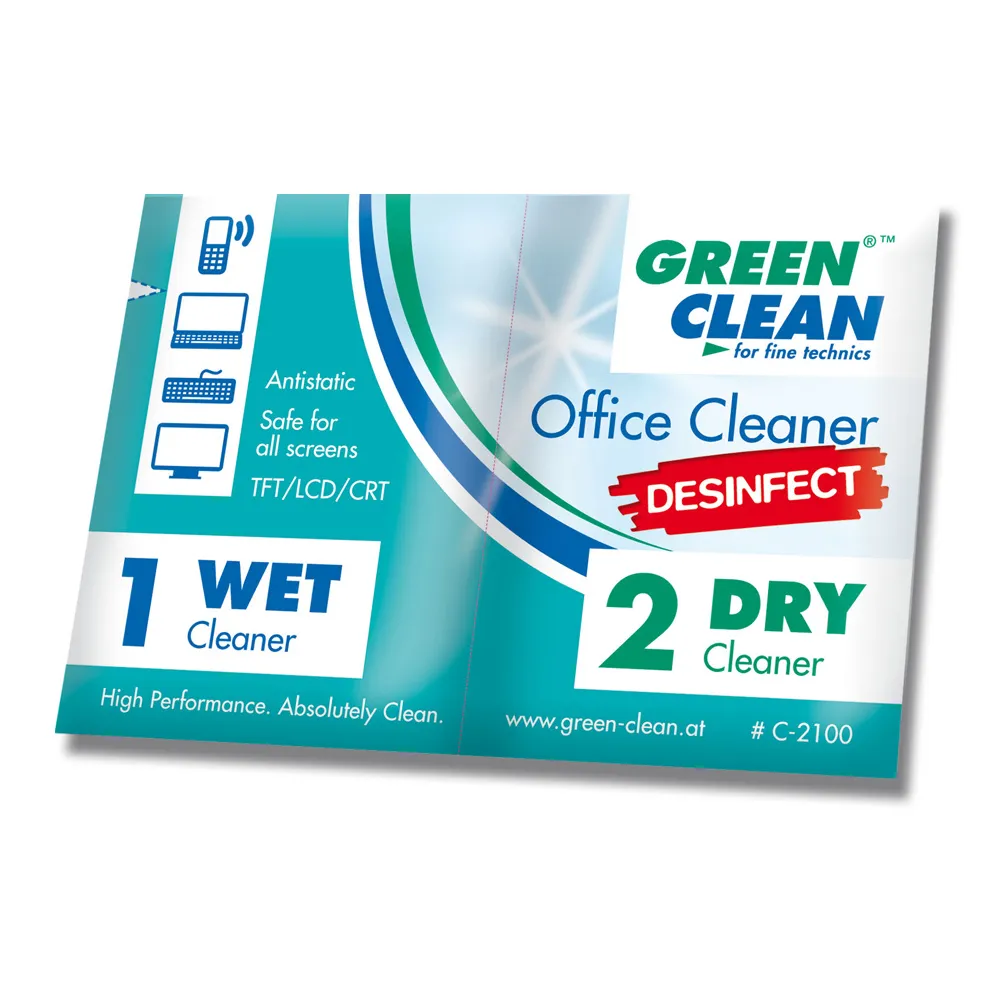【奧地利GREEN CLEAN】Office Cleaner 辦公室清潔乾濕巾10入 C-2100-10(彩宣總代理)