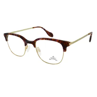 【Vivienne Westwood】英國Anglomania英倫簡約眉框設計光學眼鏡(琥珀金 AN342M02)