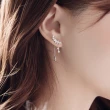 【Emi 艾迷】韓系完美天使羽翼點鑽垂墜鋯石 925銀針 耳環