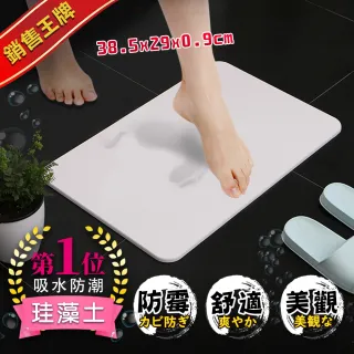 【收納王妃】高質感珪藻土超吸水地墊(38.5x29x0.9)