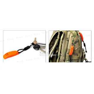 【kiret】戶外 求生 雙頻高音頻救援口哨 求救哨-2入 贈隨身卡片刀1入(多音頻哨 求生哨 求救)