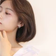 【Emi 艾迷】韓系優雅迷人彎月鋯石耳環 925銀針