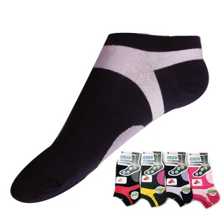 【本之豐】12雙組 抗菌消臭200細針提花船襪 隱形襪(MIT 黑色、灰色、深紫色、桃紅色)