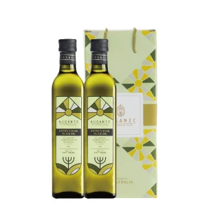 【AUGANIC 澳根尼】澳洲原裝特級冷壓初榨橄欖油 500ml(2入禮盒組)
