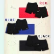 【HODARLA】男女童-奔馳吸濕排汗運動短褲-台灣製 五分褲 慢跑 路跑 童褲 黑紅(3144602)