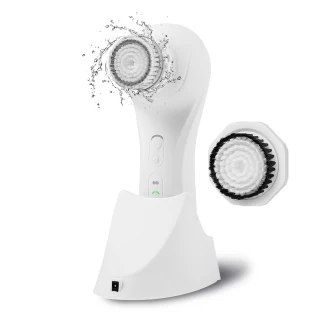 【MiroPure】超音波震動深層洗顏 洗臉機 美顏儀 智能4段模式+無線充電座(IPX7防水設計)