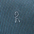 【ROBERTA 諾貝達】進口素材 台灣製 合身版 純棉特色條紋長袖襯衫(藍綠)