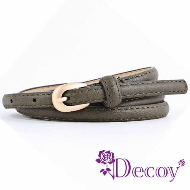 【Decoy】秋色皮紋＊刷霧仿真皮細皮帶/5色可選