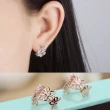 【Emi 艾迷】韓系優雅花園花瓣漫漫點鑽 鍍925銀 耳骨夾 耳環(耳骨夾)
