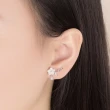 【Emi 艾迷】韓系橙花香氣嫩芽點鑽925銀針耳環