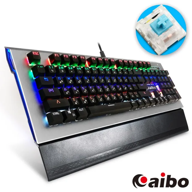 【aibo】KB11 闇黑魔鍵 背光機械式電競鍵盤(青軸)